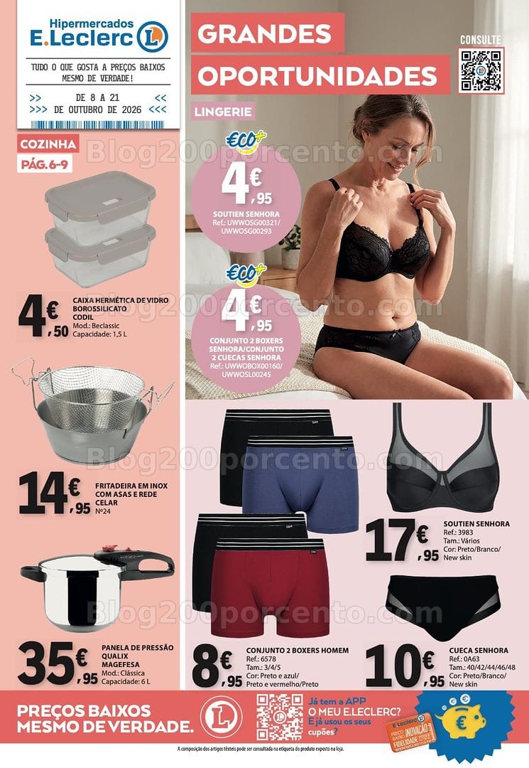 Antevisão Folheto E-LECLERC Bazar Promoções de 8 a 21 outubro